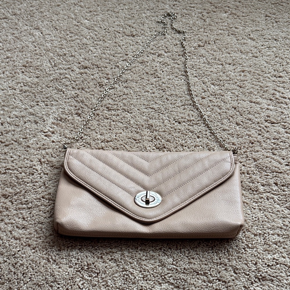 Elegant Tan Chain Shoulder Bag
